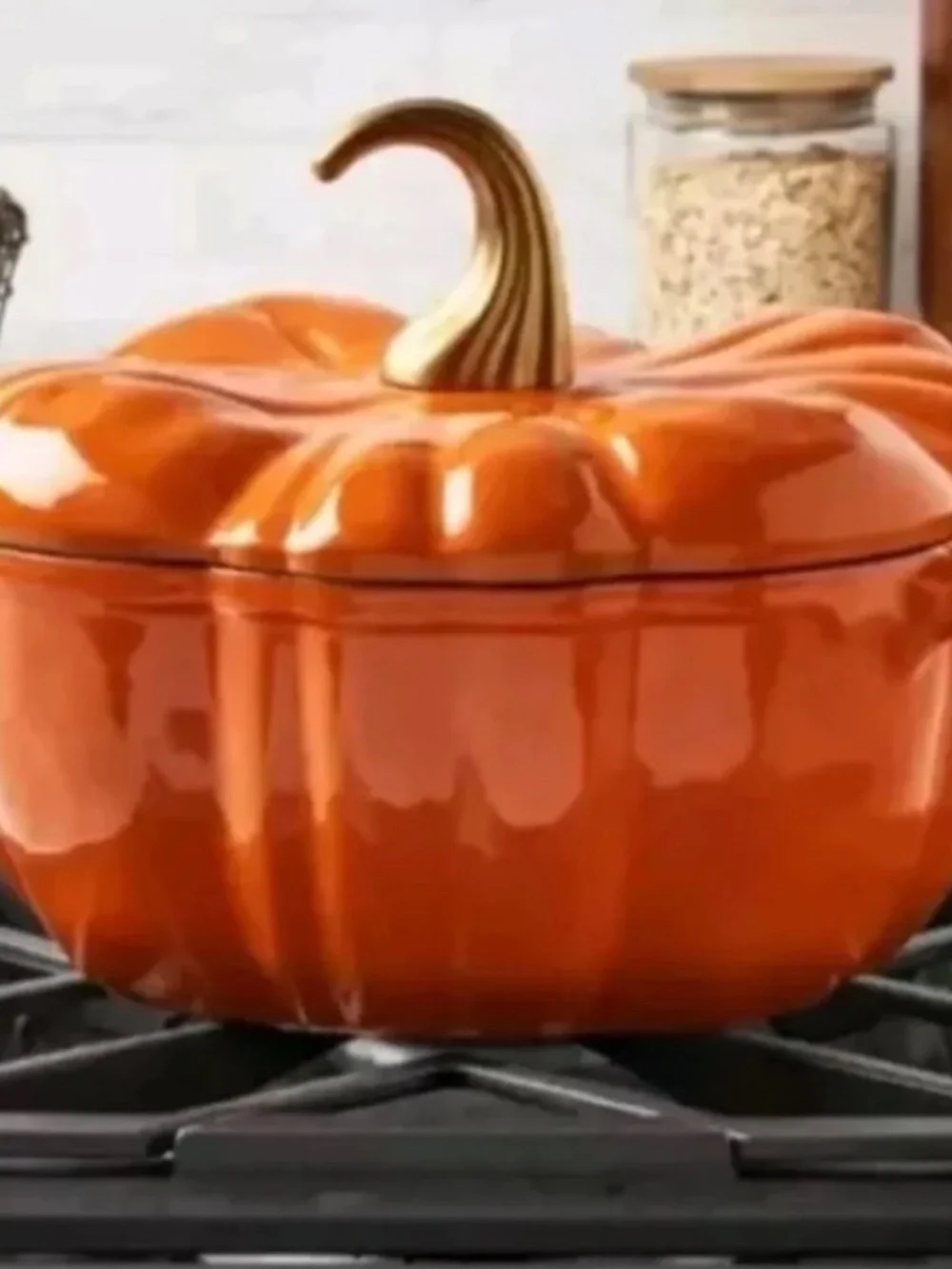 Halloween Smith & Clark Ironworks 4 qt Orange Pumpkin Cast Iron Dutch Oven New